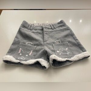 Cute Japanese style fall/winter short, gray and pink.